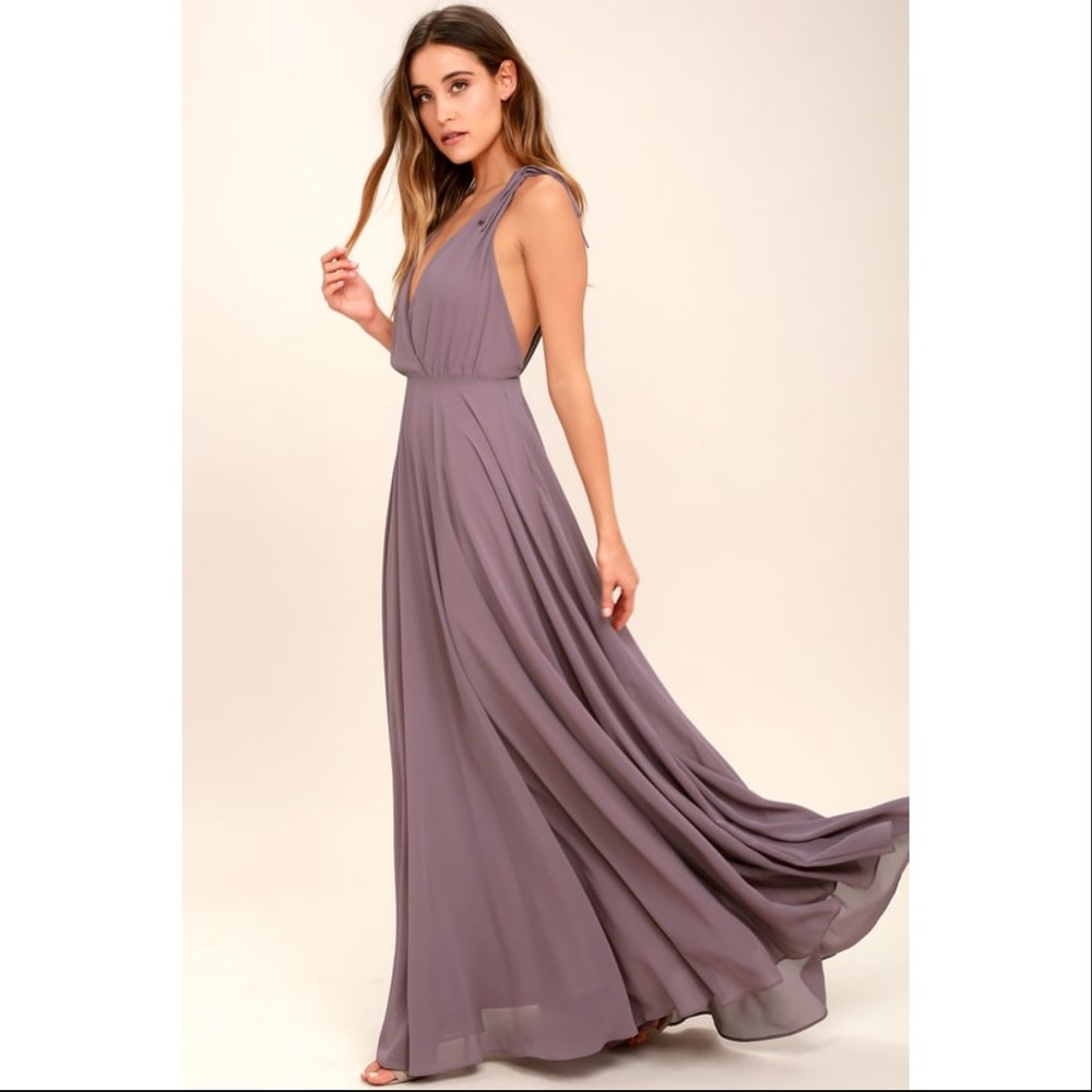 Beautiful, flowy, dusty purple maxi dress, size m.